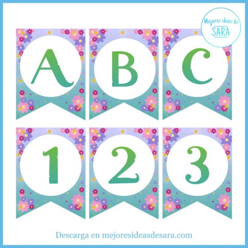 Fiesta Encanto: Guirnalda Banderines con Nombre y Edad | Imprimibles PDF | Mejores Ideas de Sara