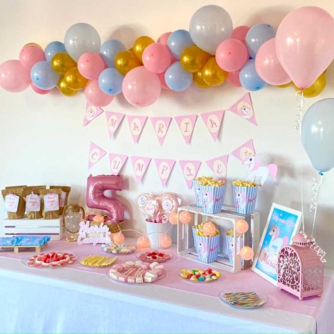 Candy Bar Unicornio Rosa | Imprimibles PDF | Mejores Ideas de Sara