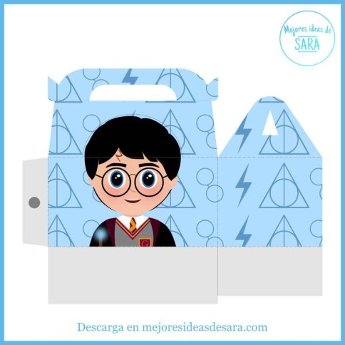 Caja Cumpleaños Harry Potter para imprimir | Imprimibles PDF | Mejores Ideas de Sara