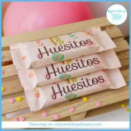 Envoltorio Chocolatina Huesitos Conejito Feliz Pascua | Imprimibles PDF GRATIS | Mejores Ideas de Sara