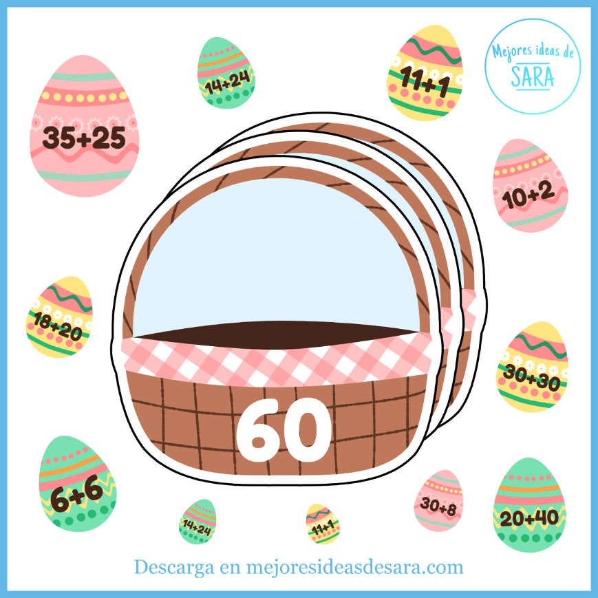 Suma con Huevos de Pascua: Calculo Mental