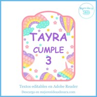 Etiquetas para Colgar Pop It Pastel (Textos Editables) | Imprimibles PDF | Mejores Ideas de Sara