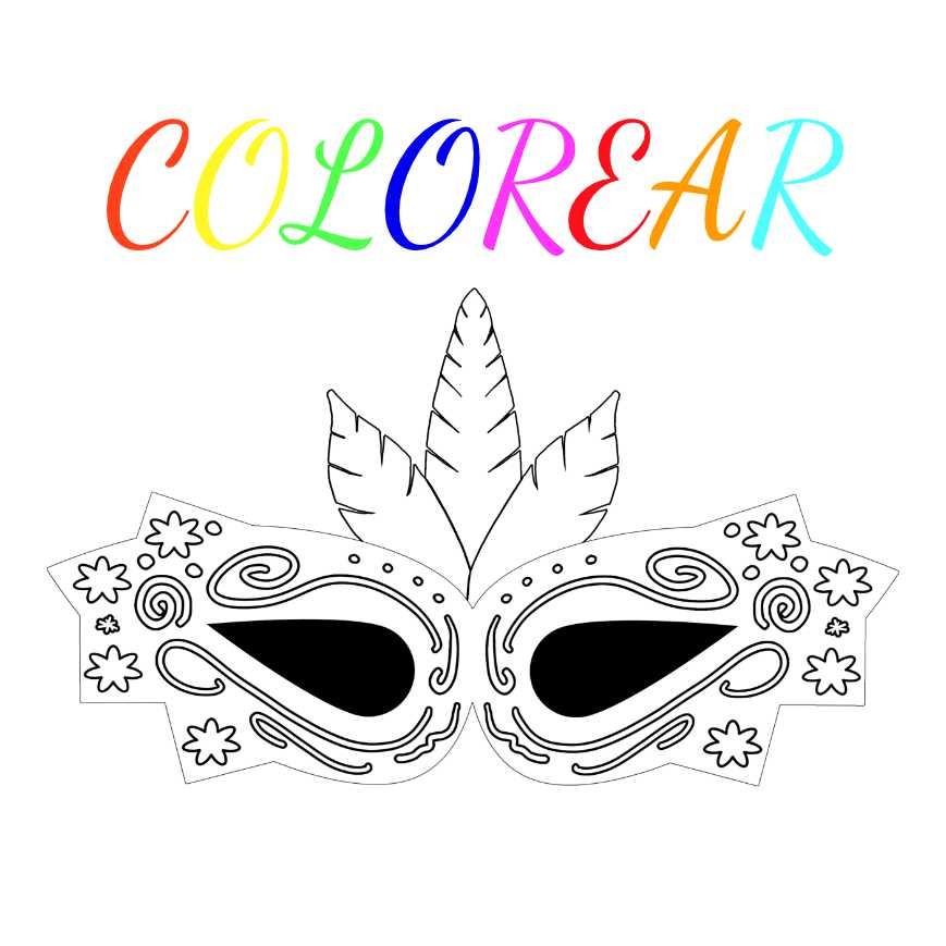Máscara Carnaval Colorear