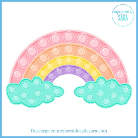 Topper Grande Tarta Pop It Pastel | Imprimibles PDF | Mejores Ideas de Sara