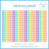 Fondo de Mesa o Photocall Pop It Pastel (Tamaño A0: 1,189 m x 0,841 m) | Imprimibles PDF | Mejores Ideas de Sara