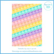 Lámina A3 Pop It Pastel | Imprimibles PDF | Mejores Ideas de Sara