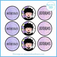 Toppers Miércoles Addams | Imprimibles para fiestas | Mejores Ideas de Sara