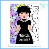 Lámina A3 Miércoles Addams (Texto Editable) | Imprimibles para fiestas | Mejores Ideas de Sara