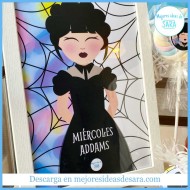 Lámina A3 Miércoles Addams (Texto Editable) | Imprimibles para fiestas | Mejores Ideas de Sara
