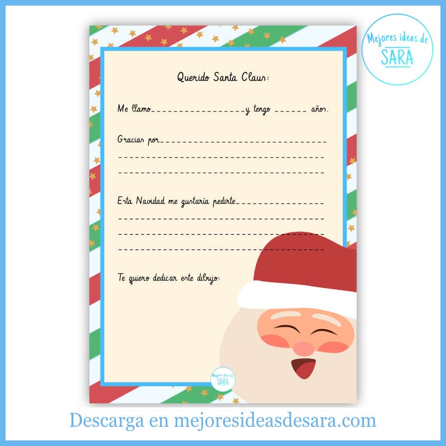 Carta a Santa Claus Vintage para Niños