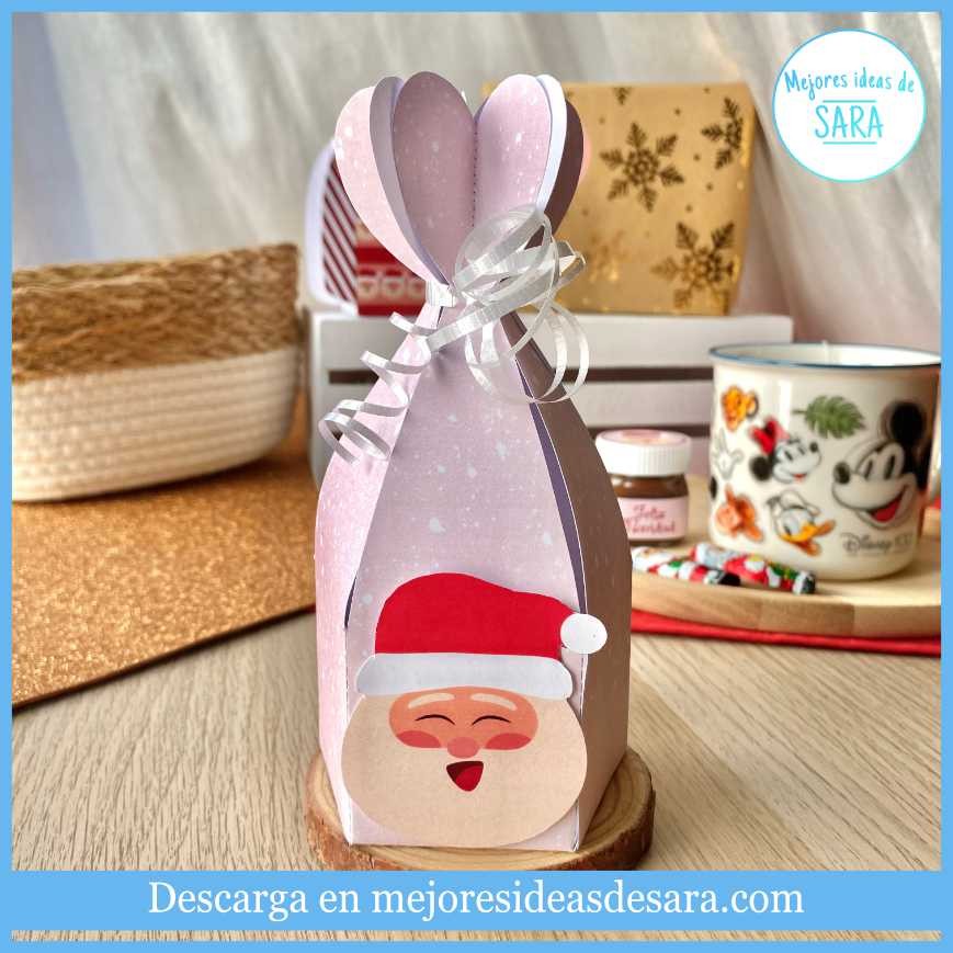 Cajita para Detalle Navidad Santa Claus