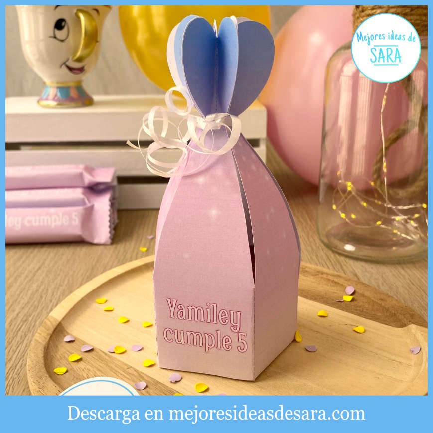 Caja para chuches Princesas Disney (Texto editable)
