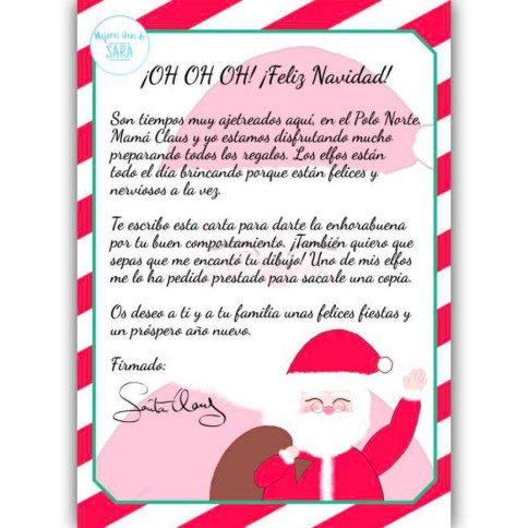 Carta para Santa Claus y su Respuesta | Imprimibles PDF GRATIS | Mejores Ideas de Sara