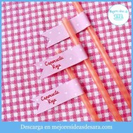Banderillas para Pajitas de Caperucita Roja en PDF para Imprimir | Decoración Imprimible para Fiestas | Mejores Ideas de Sara