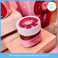 Etiqueta Mini Nutella Caperucita Roja en PDF para Imprimir | Decoración Imprimible para Fiestas | Mejores Ideas de Sara