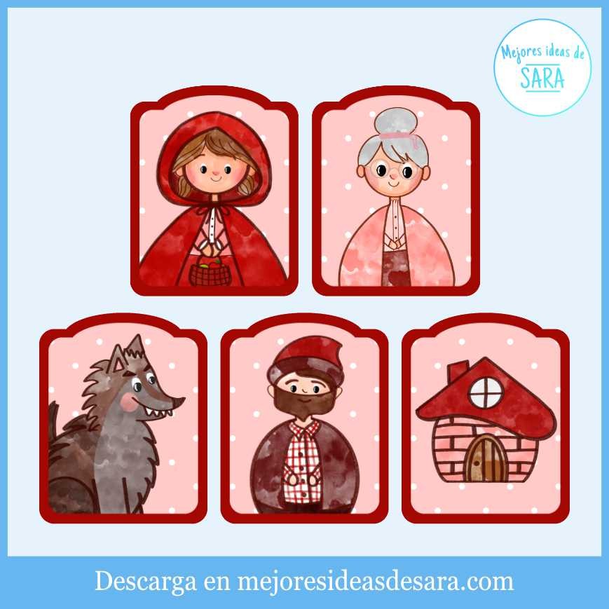 Etiquetas para colgar Caperucita Roja