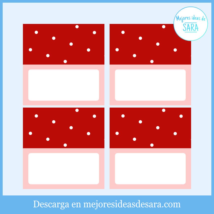 Tarjetas de mesa Caperucita Roja