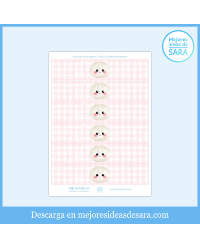 Fajas para Botellines Dumpling | Etiquetas Imprimibles PDF Fiesta