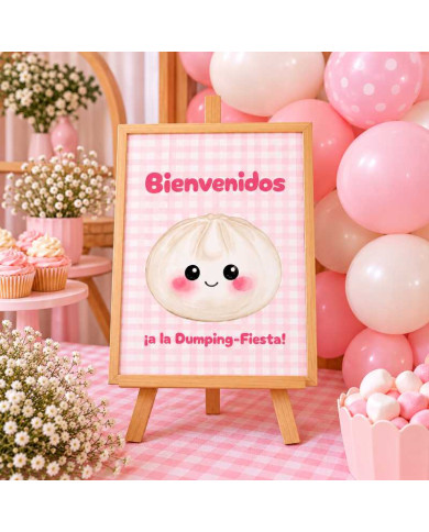 Lámina Dumpling PDF | Decoración Fiesta Imprimible Kawaii