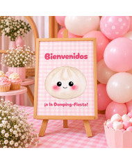 Lámina Dumpling PDF | Decoración Fiesta Imprimible Kawaii