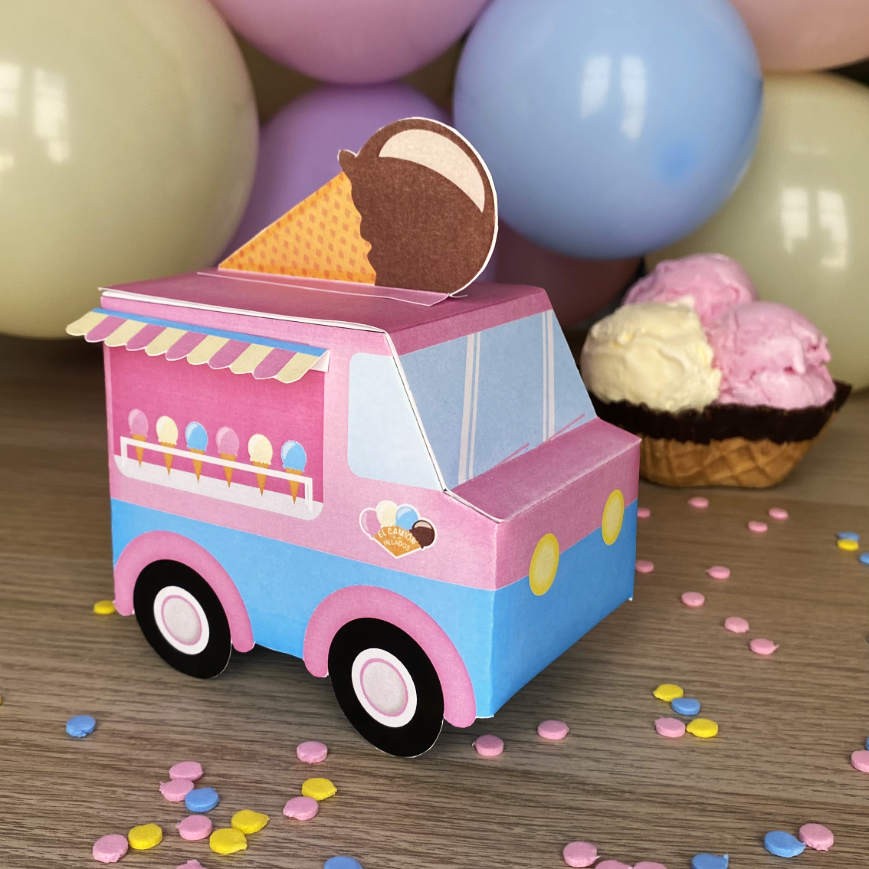 Camión de los Helados 3D para Montar