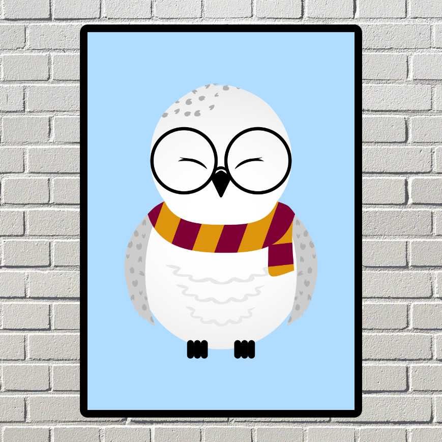 Lamina Decoración Hedwig - Lechuza Harry Potter