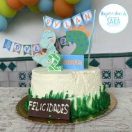 Toppers Tarta Dinosaurio Bebé Dos Años | Imprimibles PDF | Mejores Ideas de Sara