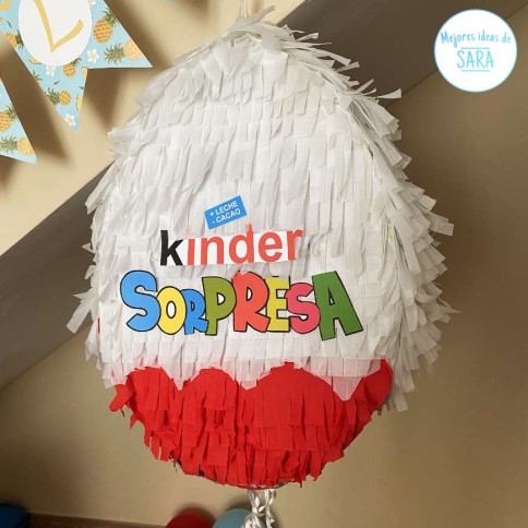 Piñata: Plantilla y Elementos Huevo Kinder Sorpresa