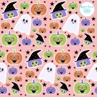 Papel Scrapbook Halloween Infantil | Imprimibles PDF GRATIS | Mejores Ideas de Sara