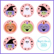 Toppers 5cm Halloween Infantil  | Imprimibles PDF Gratis| Mejores Ideas de Sara