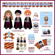 Decoración de Fiesta Harry Potter Para Imprimir | Imprimibles PDF | Mejores Ideas de Sara