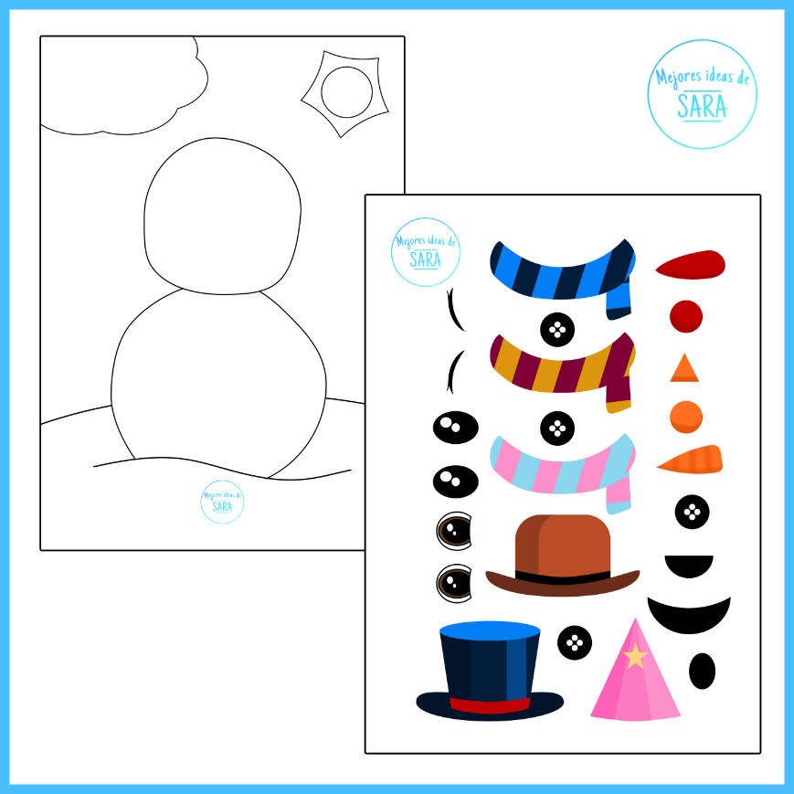 Actividad Infantil Muñeco de Nieve